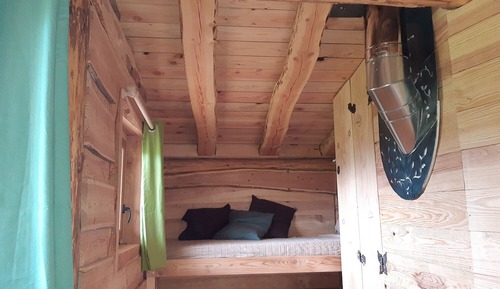 Cabaña exclusiva, baño privado, vistas a la montaña (cabane en rondin)