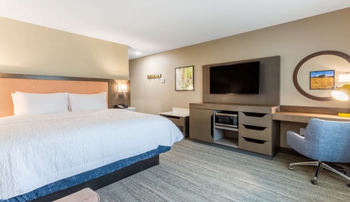 Habitación, 1 cama de matrimonio grande, frigorífico y microondas