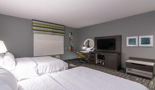 Habitación, 2 camas de matrimonio, accesible para personas con discapacidad, bañera