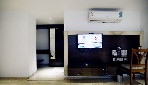Habitación doble superior, frigorífico, vistas a la ciudad