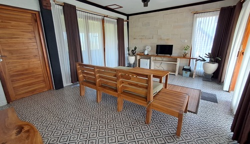 Habitación Deluxe con 1 cama doble o 2 individuales, baño privado, vistas parciales al mar