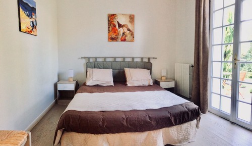 Habitación romántica doble, terraza, vistas al jardín