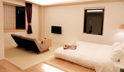 Habitación de estilo japonés, varias camas, no fumadores, bañera