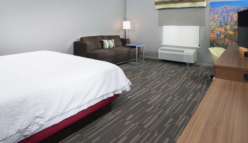 Habitación, 1 cama de matrimonio grande con sofá cama, frigorífico