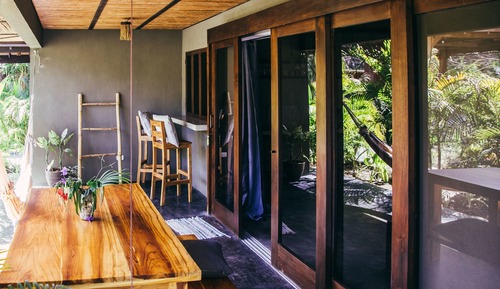 Suite estudio, 1 cama de matrimonio grande, cocina, vistas a la piscina