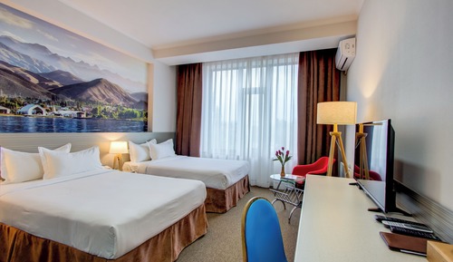 Habitación estándar con 2 camas individuales, vistas a la montaña