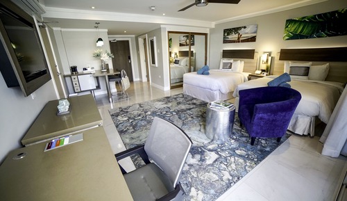 Habitación estándar, 2 camas dobles, bañera de hidromasaje