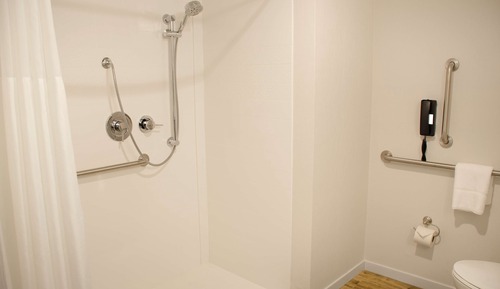 Habitación, 2 camas de matrimonio (Roll-In Shower, Mobility & Hearing)