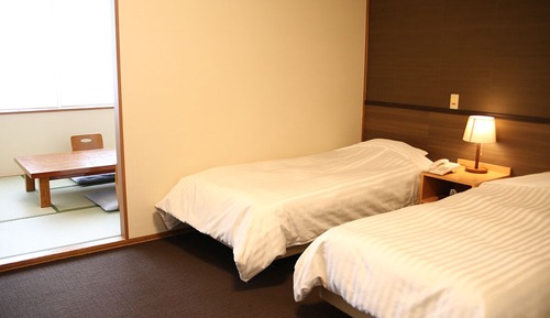 Habitación con 2 camas individuales, no fumadores, vistas al mar (with Tatami space)