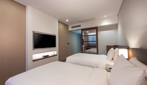 Habitación estándar con 2 camas individuales (Bigger than most in Seoul)