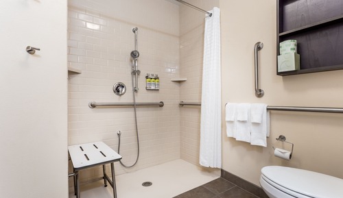 Suite estudio, 1 cama de matrimonio grande (Mobility, Roll-In Shower)