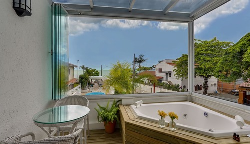 Habitación doble, vistas a la playa, mirando al mar