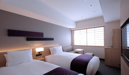 Habitación superior con 2 camas individuales, no fumadores (Shinmachi Side, Free access to Lounge)