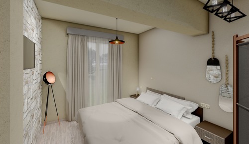 Suite estudio junior, varias habitaciones, vistas a la piscina