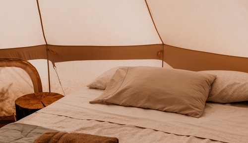 Tienda de lujo, 1 cama de matrimonio, chimenea, vistas a la montaña
