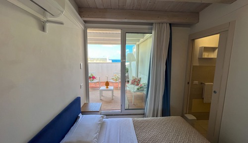 Habitación panorámica doble, 1 cama doble, no fumadores, vistas al mar