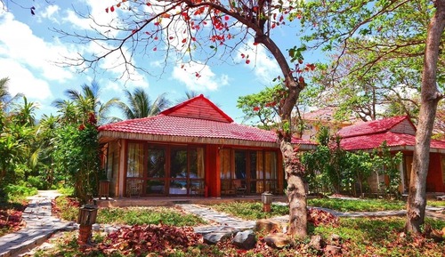 Bungalow, frente a la playa