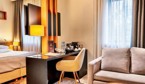 Habitación estándar doble, 1 cama de matrimonio con sofá cama