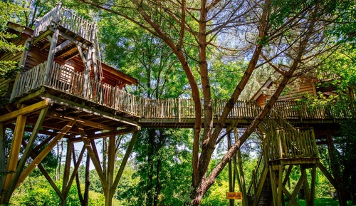 Casa en un árbol, varias camas, no fumadores (Cabane Palombière)