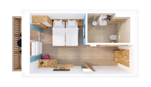 Habitación estándar doble, accesible para personas con discapacidad, balcón