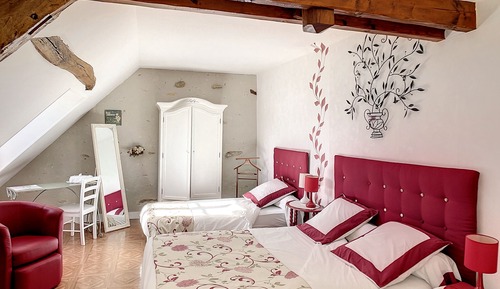 Habitación triple familiar, vistas al jardín (Nymphéa)