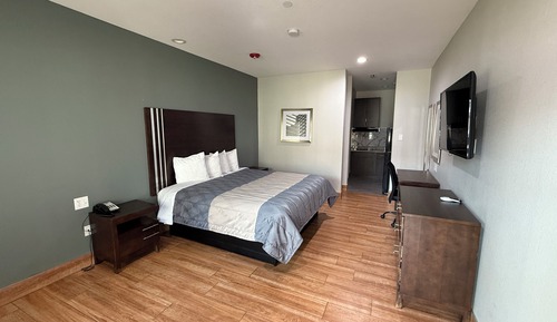 Estudio, 1 cama de matrimonio grande, accesible para personas con discapacidad, cocina básica