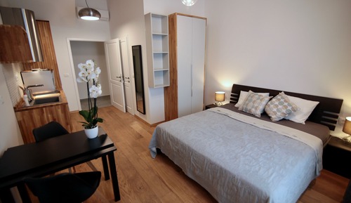 Estudio Premium, patio, vistas al mar