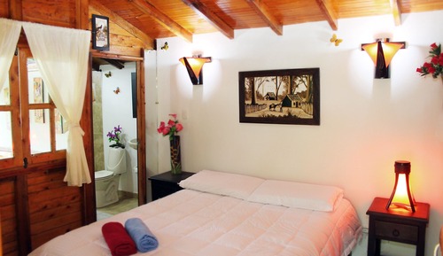 Habitación individual romántica, 1 cama de matrimonio, baño privado, vistas a la montaña