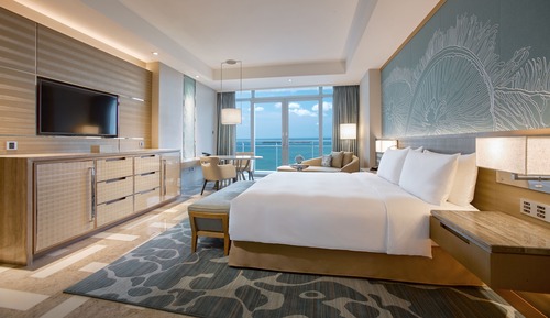 Habitación, 1 cama de matrimonio grande, vistas al mar