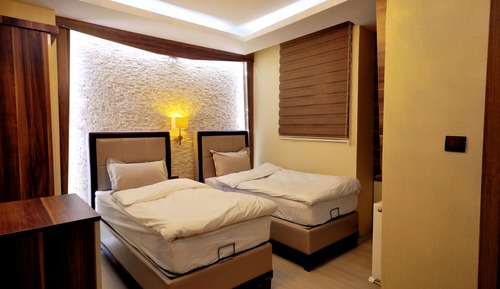 Habitación Deluxe con 2 camas individuales, varias camas, vistas a la ciudad