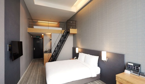 Habitación Deluxe, vistas al puerto (Quad)