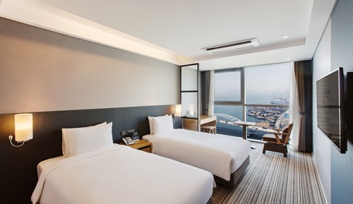 Habitación Deluxe con 2 camas individuales, vistas al puerto
