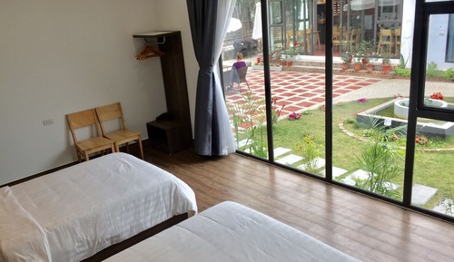Habitación Deluxe con 2 camas individuales, 2 camas individuales, vistas al jardín