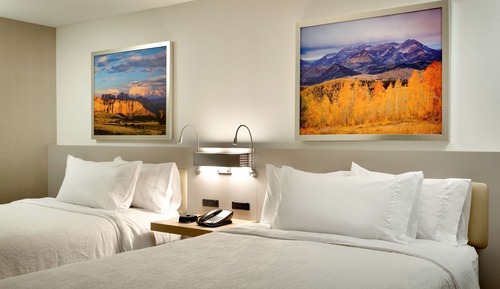 Habitación, 2 camas de matrimonio, vistas a la montaña