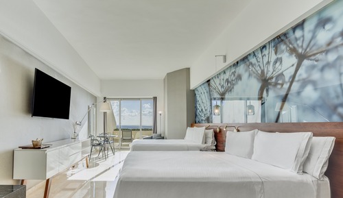 Habitación Premium, 2 camas dobles, terraza, frente al mar