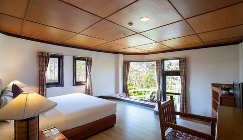 Habitación panorámica, vistas al jardín