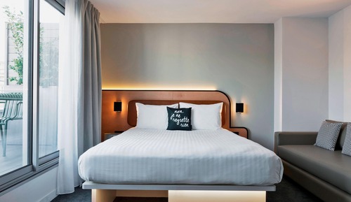 Habitación, 1 cama de matrimonio con sofá cama