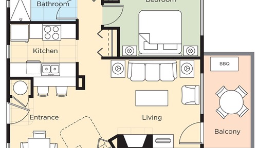 Apartamento, 1 habitación, cocina