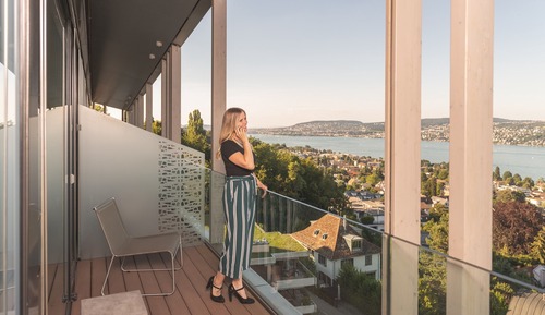 Habitación panorámica, 1 cama de matrimonio, vistas al lago