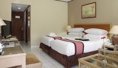 Habitación Deluxe con 2 camas individuales, vistas al jardín