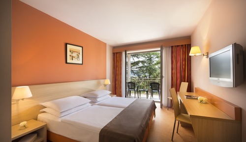 Habitación estándar con 2 camas individuales, balcón, vistas al parque