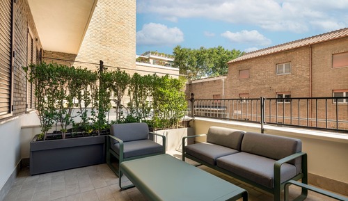 Habitación superior, 1 cama de matrimonio, no fumadores, terraza
