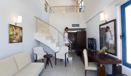 Habitación familiar, vistas parciales al mar (Maisonette)