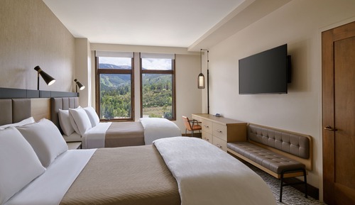 Habitación tradicional, 2 camas de matrimonio, no fumadores, vistas a la montaña