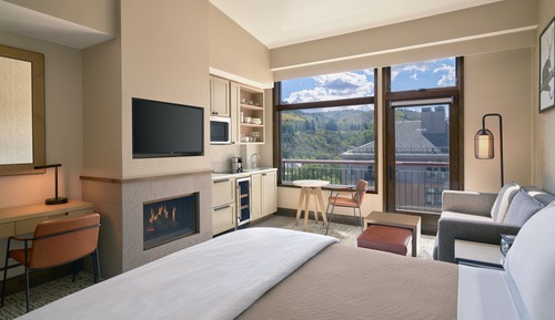Suite estudio estándar, 1 cama de matrimonio grande con sofá cama, chimenea (Hearing Accessible)