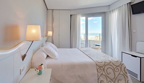 Habitación estándar doble, balcón, vistas a la playa