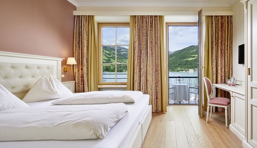 Habitación Confort doble, balcón, vistas parciales al lago (Air Condition)