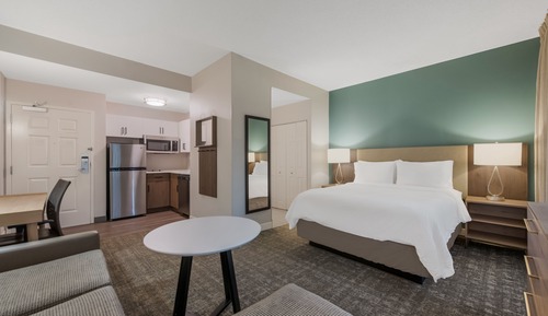 Suite estudio, 1 cama de matrimonio, cocina