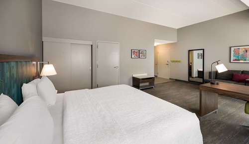 Estudio, 1 cama de matrimonio grande, accesible para personas con discapacidad (Roll-In Shower)