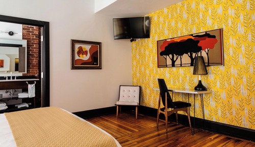 Suite ejecutiva, 1 cama de matrimonio grande, chimenea, vistas a la ciudad (The Mod)